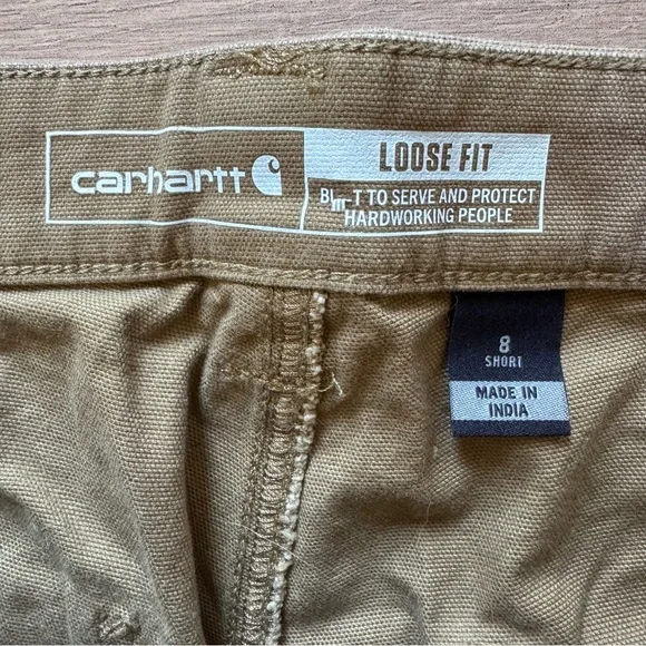 Carhartt Rugged Flex Loose Fit Canvas Work Cargo Pants Tan 8 Short - Picture 6 of 8